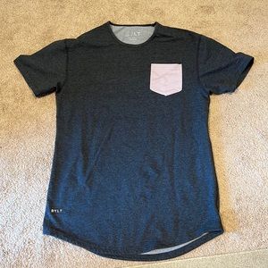 Grey and Pink Bylt drop cut shirt Sz Medium